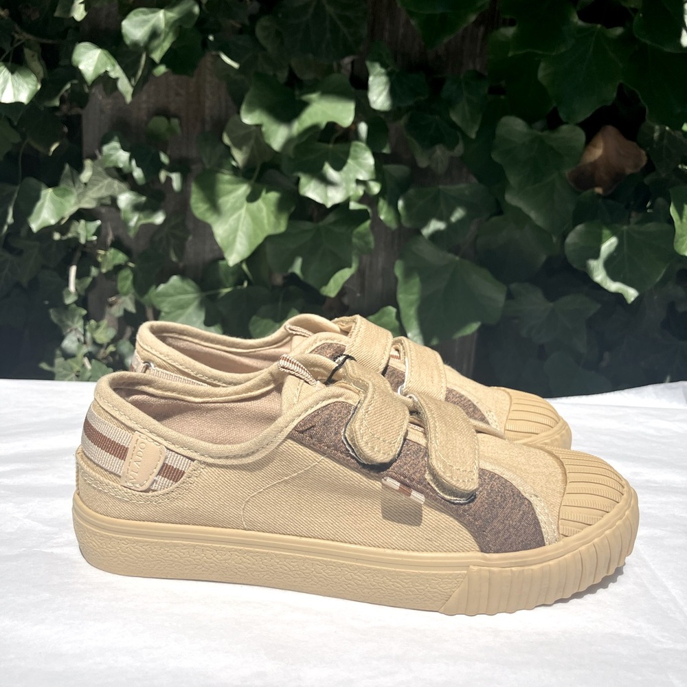 Vlado‎ boys Tommy AC Casual Sneakers shoes no laces tan play outdoor kids new